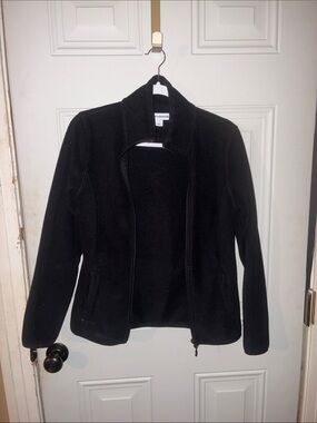 Amazon Essentials Black Teddy Fleece Jacket - Full Zip